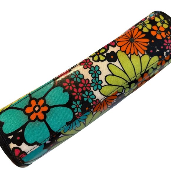 Vintage Nordstrom Cosmetic Bags Vinyl Black 70's Floral Set Lot - Picture 9 of 11